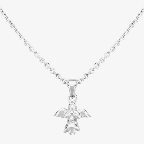 Fleur Kids Sterling Silver Angel Pendant Necklace AZP042304