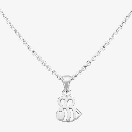 Fleur Kids Sterling Silver Open Bee Pendant Necklace AZP230404