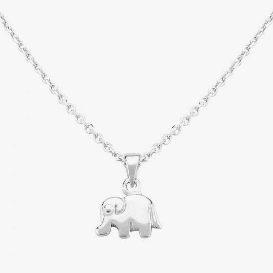 Fleur Kids Sterling Silver Elephant Pendant Necklace AZP047704