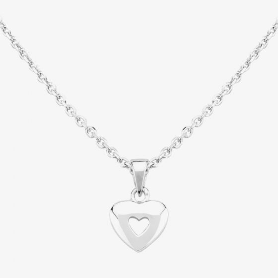 Fleur Kids Sterling Silver Heart Pendant Necklace ANP001304