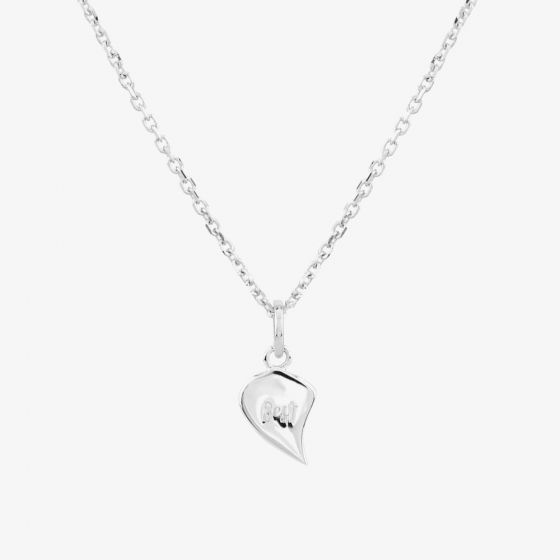 Fleur Kids Sterling Silver Best Friends Heart Necklace THB000204