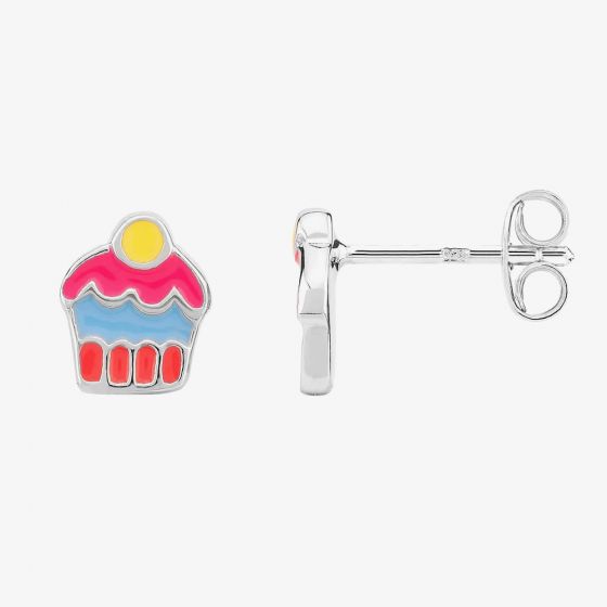Fleur Kids Sterling Silver Multicolour Cake Stud Earrings AZE222004