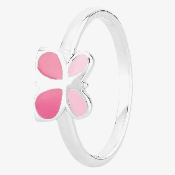 Fleur Kids Sterling Silver Pink Butterfly Ring AZR041704