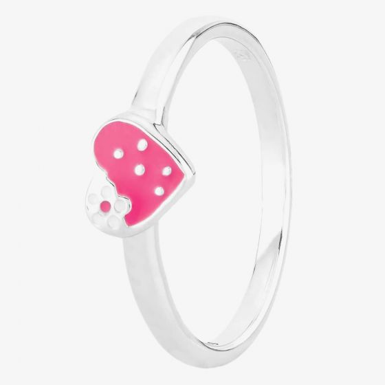 Fleur Kids Sterling Silver Red Strawberry Heart Ring AZR216004 