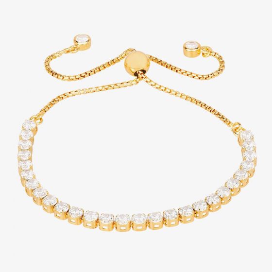 Isabella Verona Gold Tone Cubic Zirconia Toggle Bracelet SBBCSRI17XXXA0-G