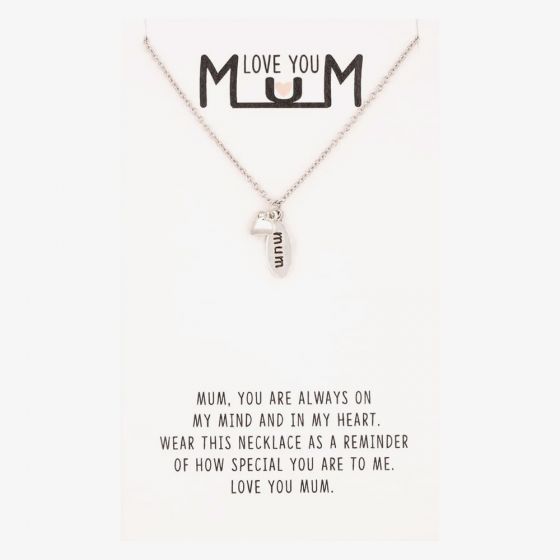 Sentiments Love You Mum Tag Pendant 13694