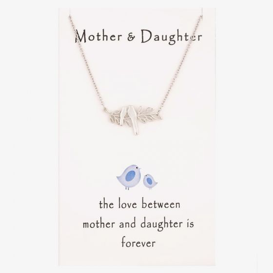 Sentiments Mother and Daughter Nesting Bird Necklace 16281