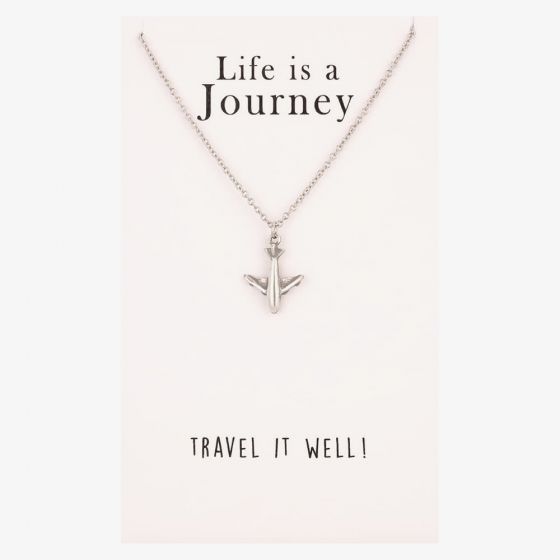 Sentiments Life is a Journey Aeroplane Pendant 12219M