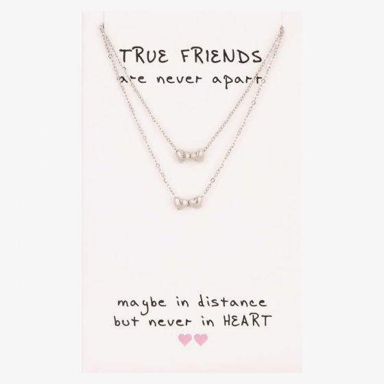 Sentiments True Friends Matching Heart Necklaces 12913