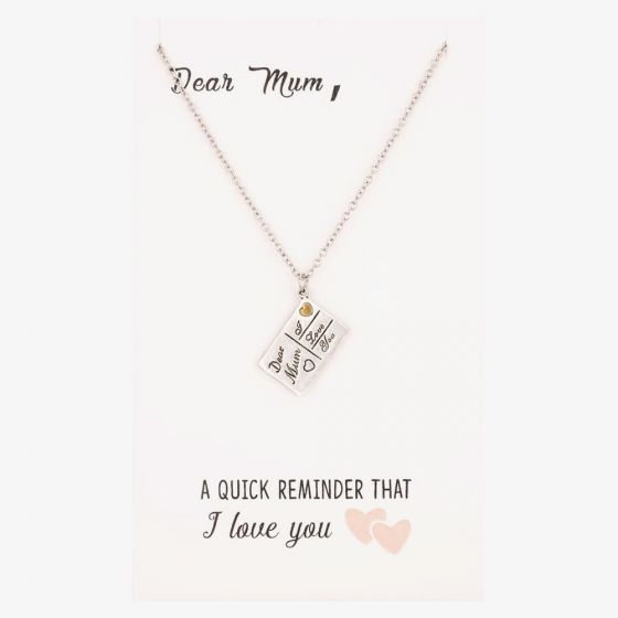 Sentiments Dear Mum I Love you Postcard Pendant 12272