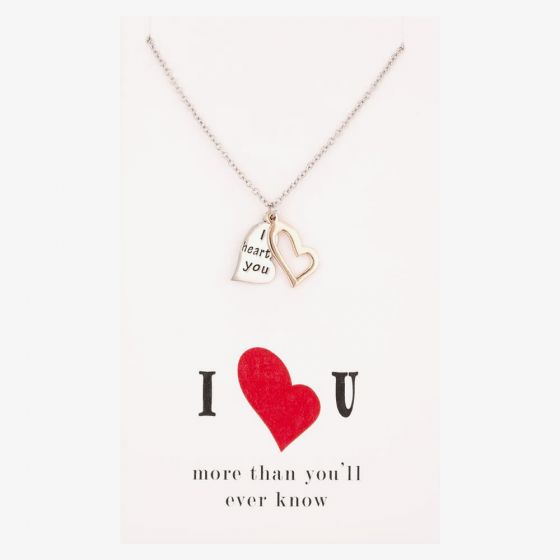 Sentiments I Heart You Two-Tone Pendant 18544B