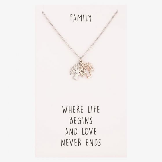 Sentiments Family Tree Two-Tone Pendant 18549A