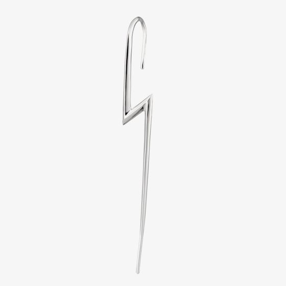 Scream Pretty Silver Rhodium Plated Lightning Bolt Ear Crawler Earrings SPS-381
