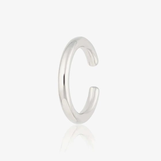 Scream Pretty Silver Rhodium Plated Plated Plain Single Ear Cuff Earrings SPECSS172