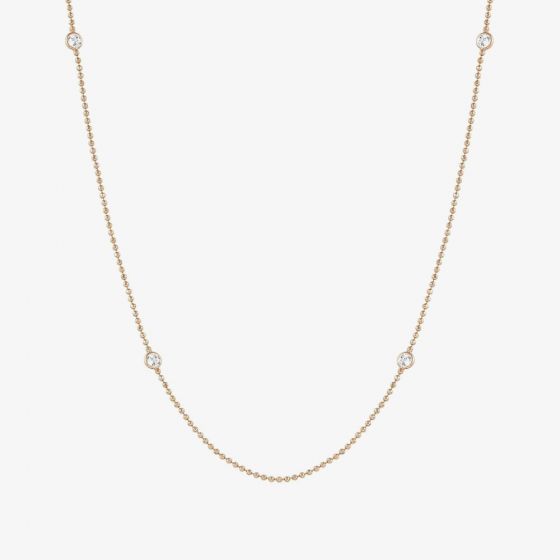 Nomination Bella Rose Gold Plated White Crystal Long Necklace 146643/039