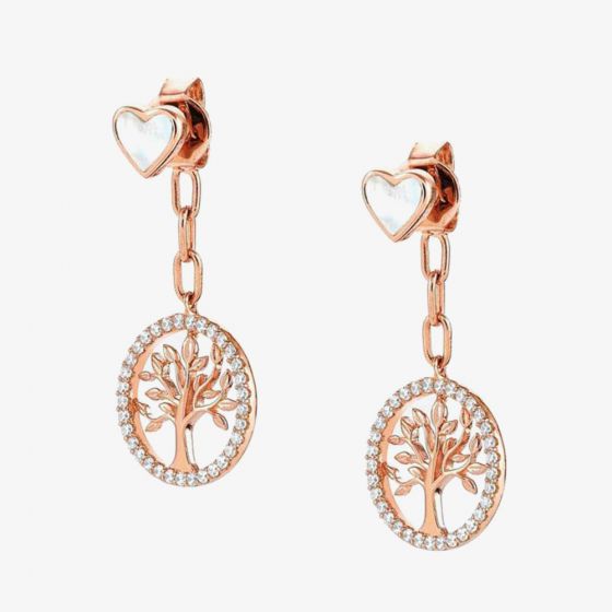 Nomination Vita Tree Of Life Rose-Gold Drop Earrings 148403/002