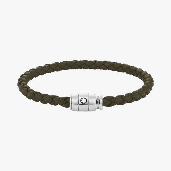 Montblanc Medium Soft Leather Khaki Bracelet 136004