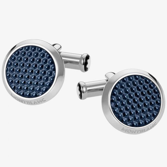 Montblanc Meisterstuck Blue Round Cufflinks 112904