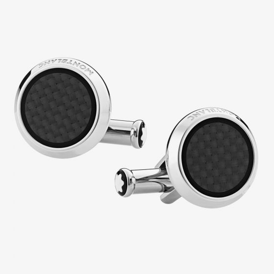Montblanc Extreme 2.0 Steel and Carbon Inlay Cufflinks 124295