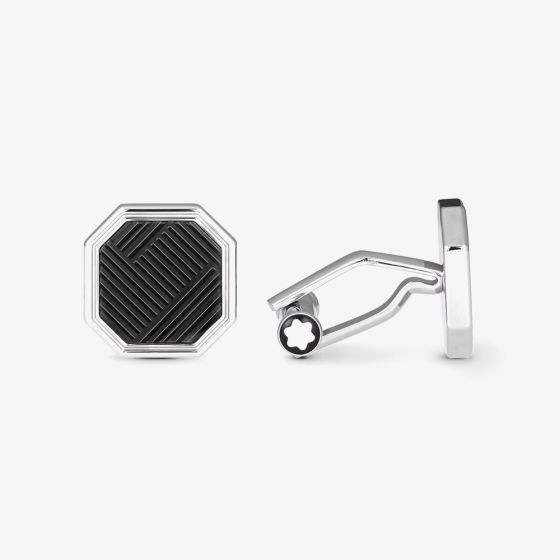 Montblanc Octagonal Extreme Pattern Cufflinks 130992
