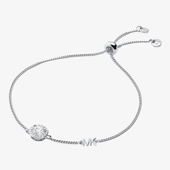 Michael Kors Sterling Silver Round Crystal Toggle Bracelet MKC1206AN040