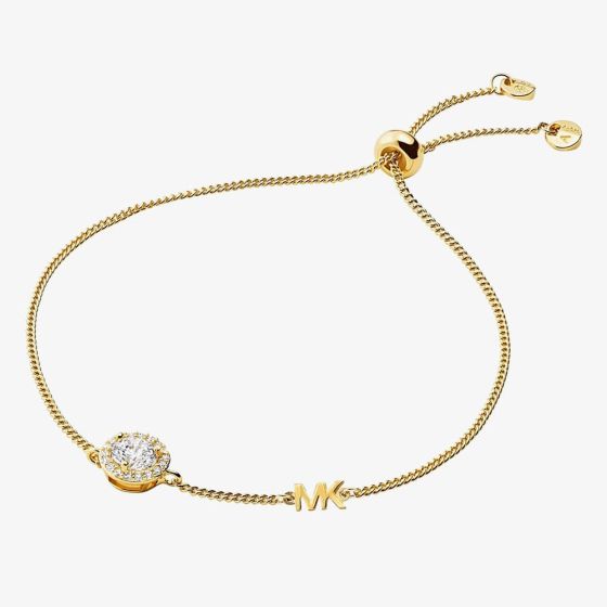 Michael Kors Gold Plated Round Crystal Toggle Bracelet MKC1206AN710