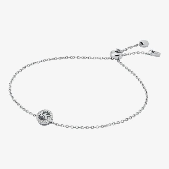 Michael Kors Sterling Silver Cubic Zirconia Logo Bracelet MKC1762CZ040
