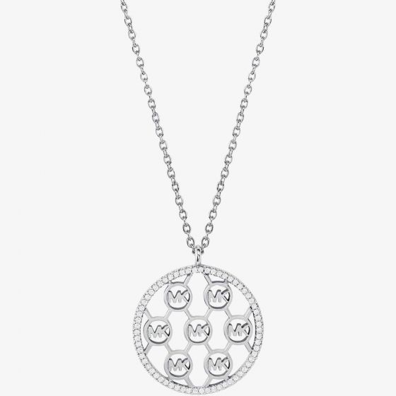 Michael Kors Premium Silver Circle Logo Pendant MKC1477AN040