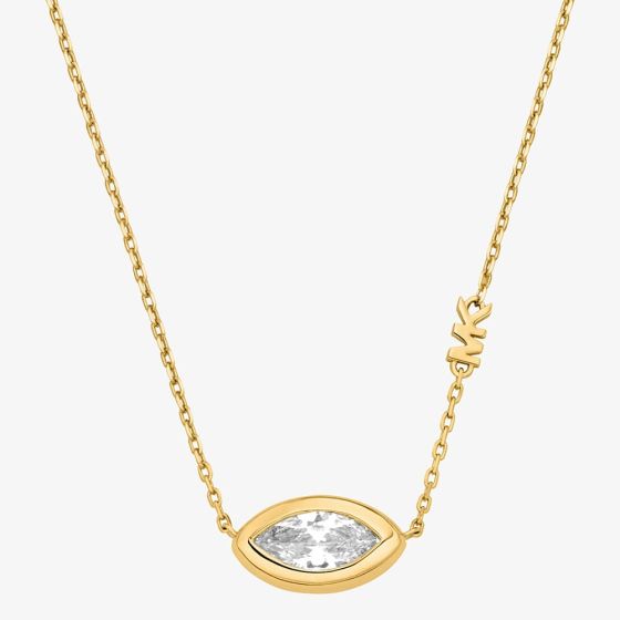 Michael Kors Yellow Gold Tone Plated Marquise Cut Cubic Zirconia Pendant MKJ8676710