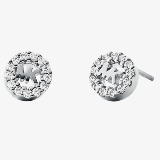 Michael Kors Custom Kors Sterling Silver Pavé Logo Stud Earrings MKC1033AN040