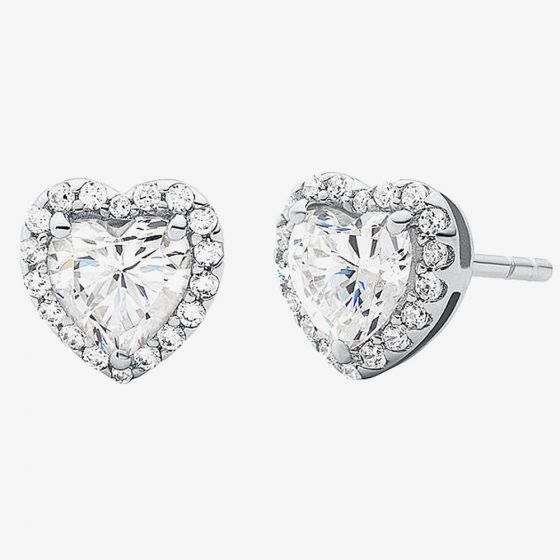 Michael Kors Brilliance Silver Heart Cluster Stud Earrings MKC1519AN040