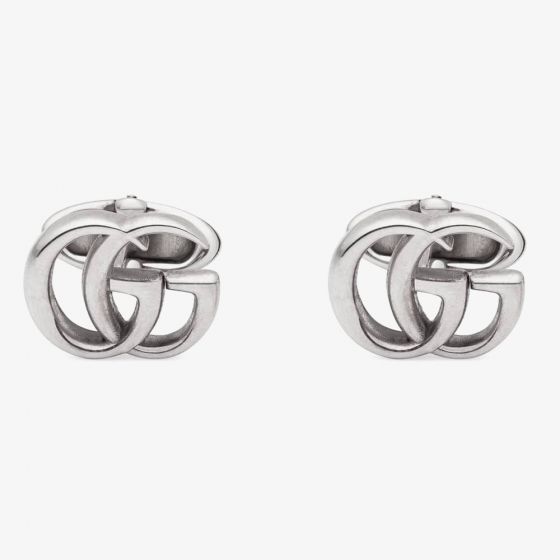 Gucci GG Marmont Silver Motif Cufflinks YBE57729900100U