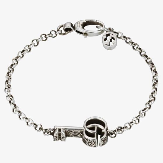 Gucci GG Marmont Silver Double G Key Bracelet YBA63220700201