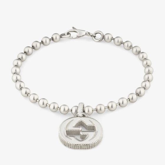 Gucci Interlocking Silver Beaded Bracelet YBA479226001