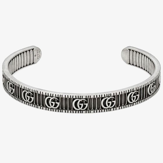 Gucci GG Marmont Silver Open Bangle YBA551903001