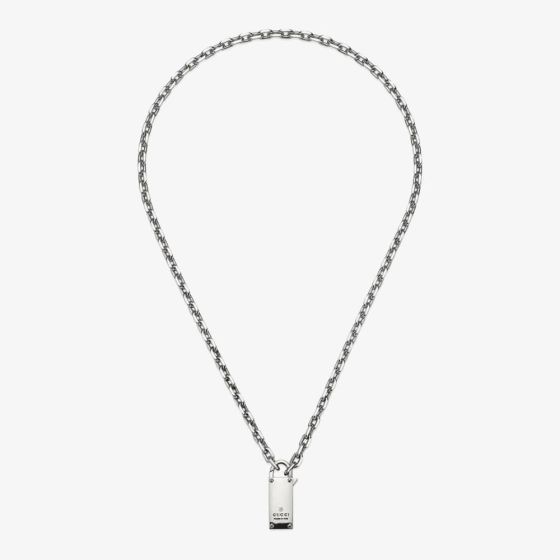 Gucci Trademark Sterling Silver Padlock Chain YBB79634200100U