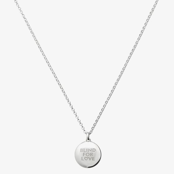 Gucci Sterling Silver Blind For Love Pendant Necklace YBB84358700100U