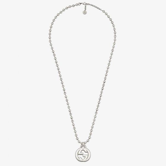 Gucci GG Silver 4mm Beaded Necklace YBB47921700100U