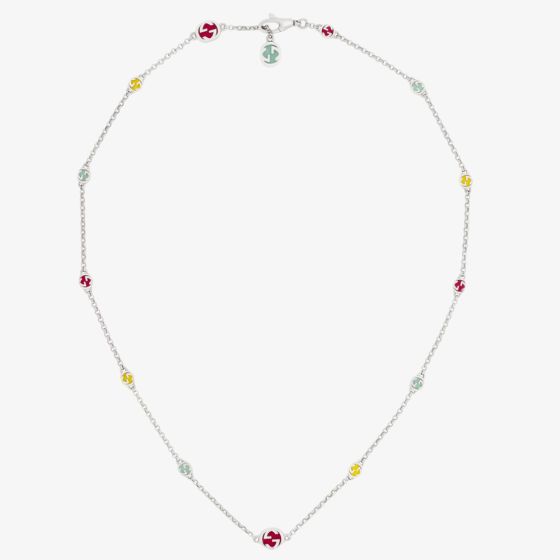 Gucci Interlocking Enamel Necklace YBB72895300100U