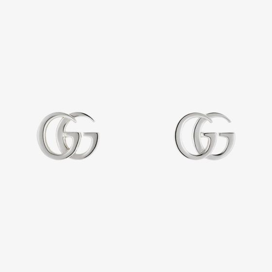 Gucci Marmont Silver Trademark GG Studs Earrings YBD81491900100U