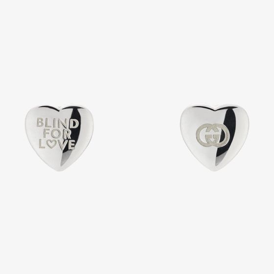 Gucci Blind For Love Silver Stud Earrings YBD85402200100U
