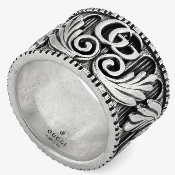 Gucci GG Marmont Silver Motif Ring YBC551895001