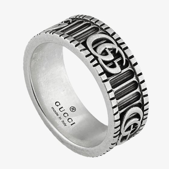Gucci GG Marmont Silver Double G Ring YBC551899001