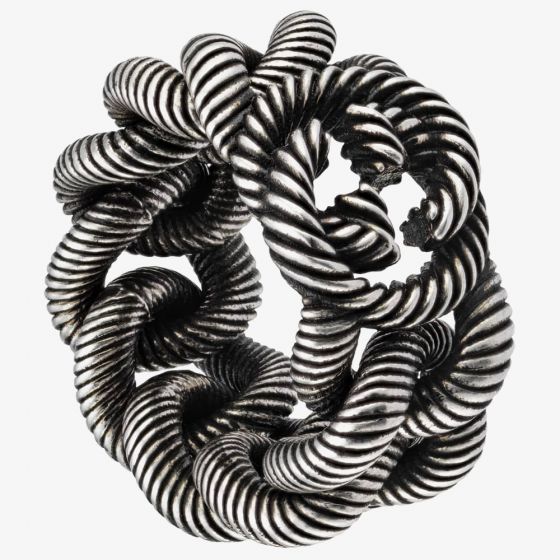 Gucci Interlocking G Aged Silver Ring YBC5997400010