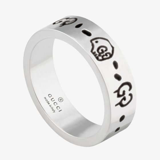 Gucci Ghost Silver 4mm Ring YBC4779320010