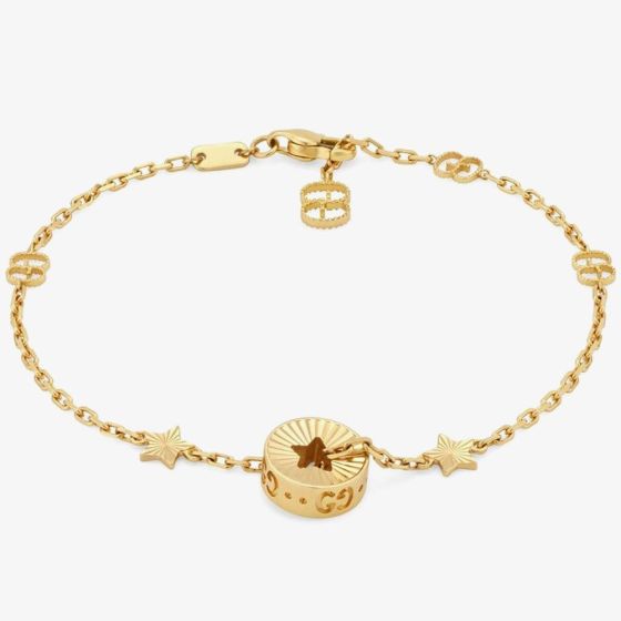 Gucci Icon 18ct Yellow Gold Star Bracelet YBA729370001016