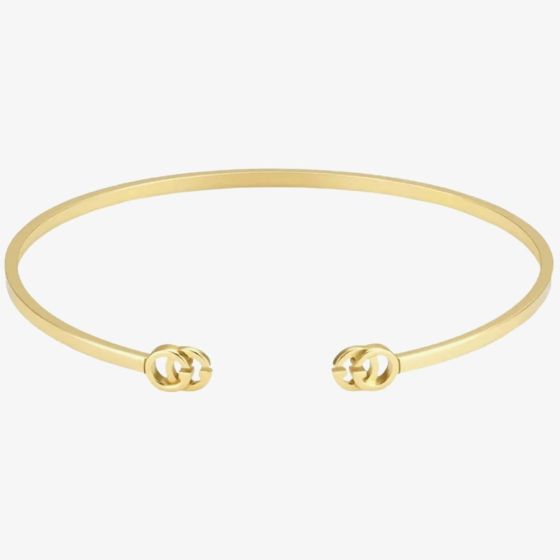 Gucci GG Running 18ct Yellow Gold Cuff Bangle YBA481663001