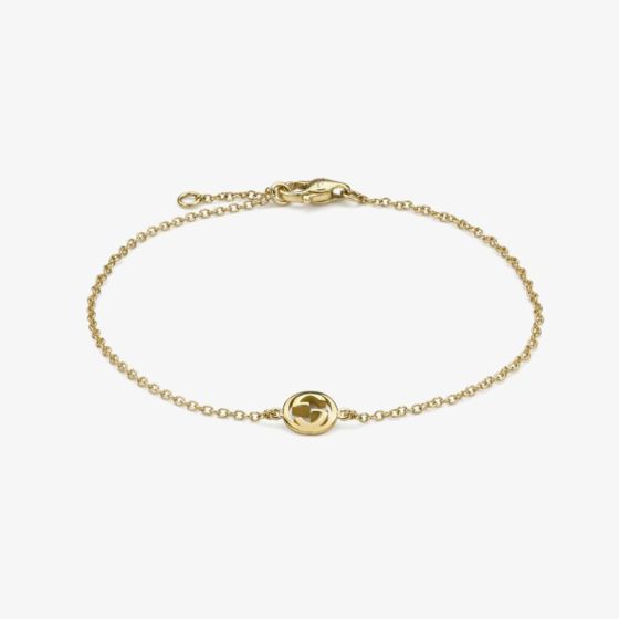 Gucci Interlocking 18ct Yellow Gold Chain Bracelet YBA874207