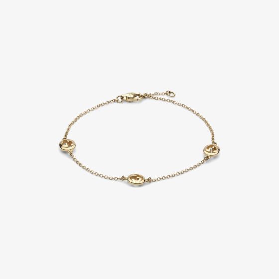 Gucci Interlocking 18ct Yellow Gold Chain Bracelet YBA8742140010