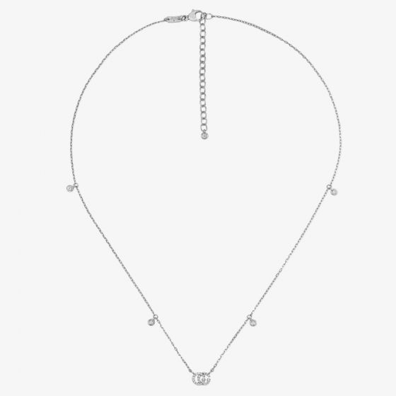 Gucci GG Running 18ct White Gold Diamond Necklace YBB47923100100U